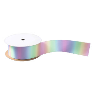 Pastel Unicorn Regenbogen Streifen Satinband