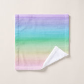 Pastel Unicorn Regenbogen Wasserfarbe Traum Nr. 1 Badhandtuch Set (Waschlappen)