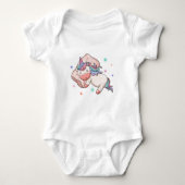 Pastel Unicorn schlafen Baby Strampler (Vorderseite)
