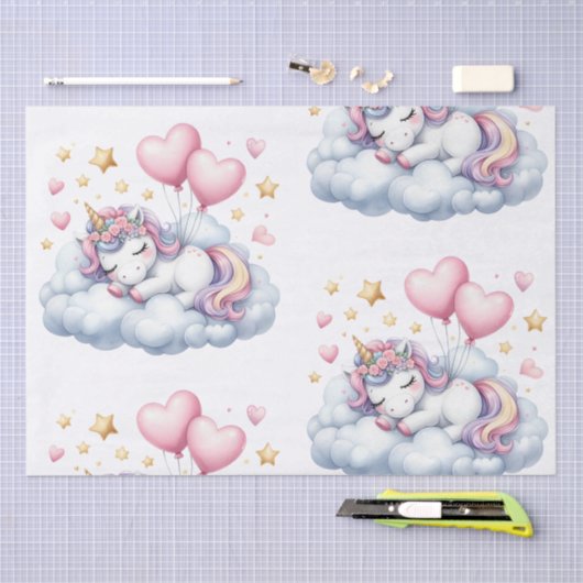 Pastel Unicorn Seidenpapier (Handwerk)