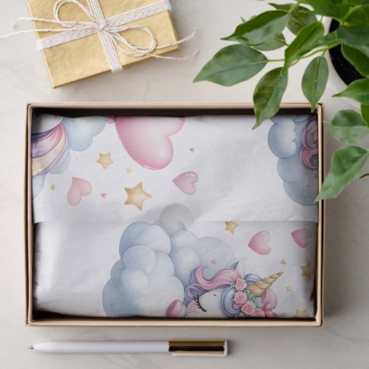Pastel Unicorn Seidenpapier (Geschenk)
