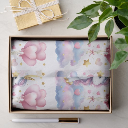 Pastel Unicorn Seidenpapier (Geschenk)