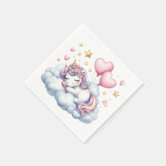Pastel Unicorn Serviette (Ecke)