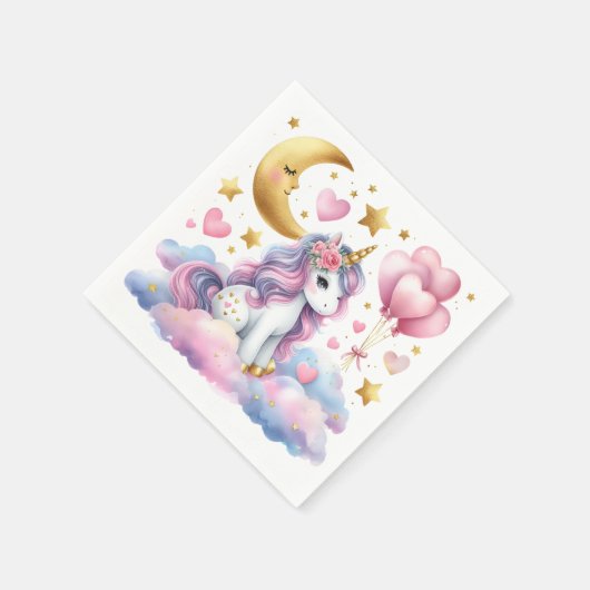 Pastel Unicorn Serviette (Ecke)