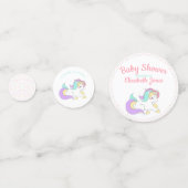 Pastel Unicorn Sprinkle Babydusche Confetti Konfetti (Rückseiten)