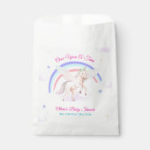 Pastel Unicorn Star Rainbow Fairytale Baby Shower  Geschenktütchen (Vorderseite)