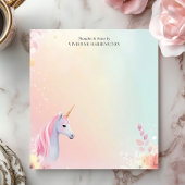 Pastel Unicorn Wasserfarbe Personalisiert Notizblock
