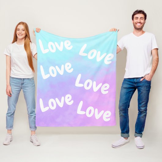 Pastel Unicorn Wolken Liebe Fleece Blanket (Beispiel)