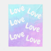 Pastel Unicorn Wolken Liebe Fleece Blanket (Vorderseite)