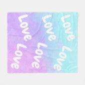 Pastel Unicorn Wolken Liebe Fleece Blanket (Vorderseite (Horizontal))