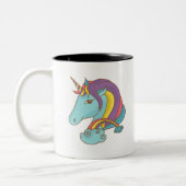 Pastel Unicorn Zweifarbige Tasse (Links)