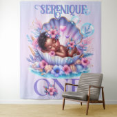 Pastel unter dem Meer 1. Geburtstag Afrikanischer Wandteppich (Beispiel)