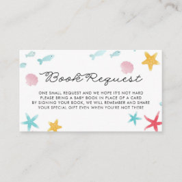 Pastel unter der Sea Baby Shower Book Request Card Platzkarte