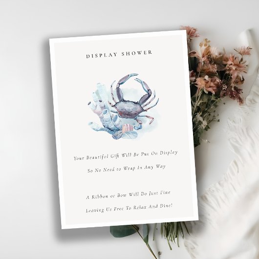 Pastel-Unterwasser-Krabbenschwanz Begleitkarte