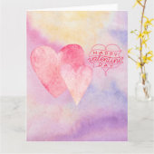 PASTEL VALENTINE CARD KARTE (Gelbe Blume)