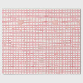 Pastel Valentine Gingham Wrapping Paper Geschenkpapier