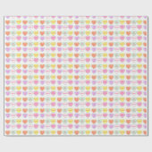 Pastel Valentine's Day Candy Conversation Hört Geschenkpapier (Flach)