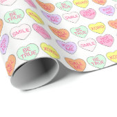 Pastel Valentine's Day Candy Conversation Hört Geschenkpapier (Rolleneckpunkt)