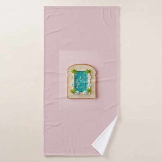 Pastel Vaporwave Pool Toast Badhandtuch Set (Badehandtuch)