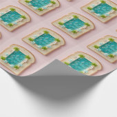 Pastel Vaporwave Pool Toast Geschenkpapier (Ecke)