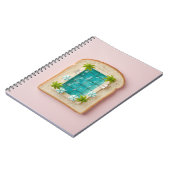 Pastel Vaporwave Pool Toast Notizblock (Linke Seite)