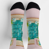 Pastel Vaporwave Pool Toast Socken (Oben)