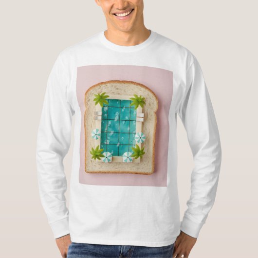 Pastel Vaporwave Pool Toast T-Shirt (Vorderseite)