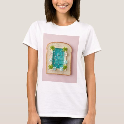 Pastel Vaporwave Pool Toast T-Shirt (Vorderseite)