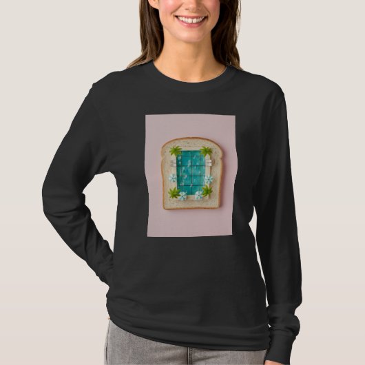 Pastel Vaporwave Pool Toast T-Shirt (Vorderseite)