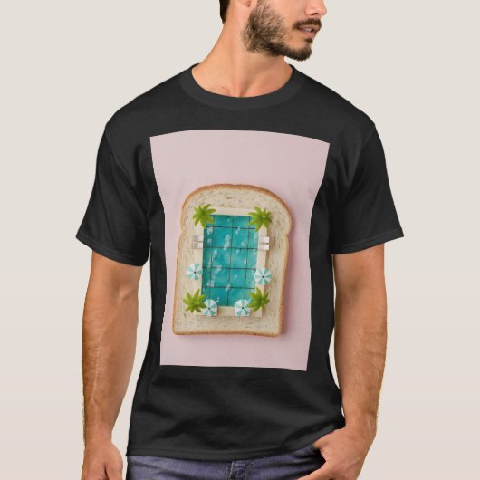 Pastel Vaporwave Pool Toast T-Shirt (Vorderseite)