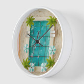 Pastel Vaporwave Pool Toast Uhr (Winkel)