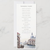 Pastel Venice Italy Canals Wedding Program Einladung (Rückseite)