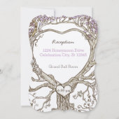 Pastel Veri Pink Boho Herz geformt Einladung (Rückseite)