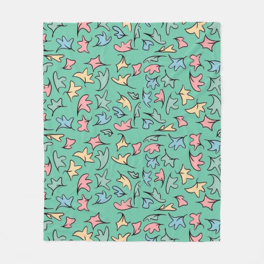 Pastel Verlasse grün Fleecedecke (Vorderseite)