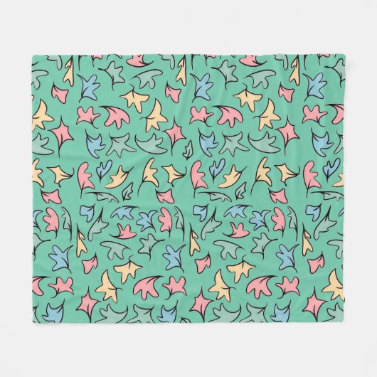 Pastel Verlasse grün Fleecedecke (Vorderseite (Horizontal))