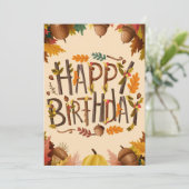 Pastel verzaubert Warme Herbstfälle glücklich Gebu Karte (Stehend Vorderseite)