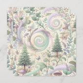 Pastel verzauberter Wald: Eine Cottailcore-Fantasi Einladung (Vorne/Hinten)
