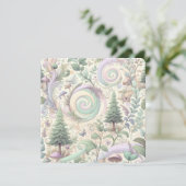 Pastel verzauberter Wald: Eine Cottailcore-Fantasi Einladung (Stehend Vorderseite)