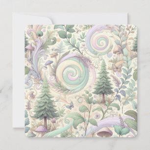 Pastel verzauberter Wald: Eine Cottailcore-Fantasi Einladung