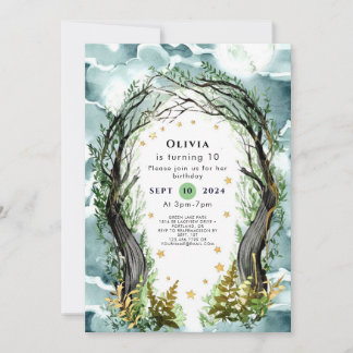 Pastel Verzauberung Woodland Geburtstag Einladung