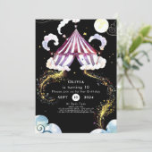 Pastel Vibrant Circus Geburtstag Einladung (Stehend Vorderseite)