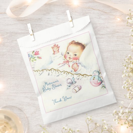 Pastel Vintag Baby Girl Babydusche Geschenktütchen (Ausgeschnitten)