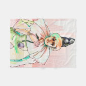 Pastel Vintag Clown Fleecedecke (Vorderseite (Horizontal))
