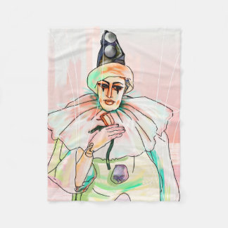 Pastel Vintag Clown Fleecedecke
