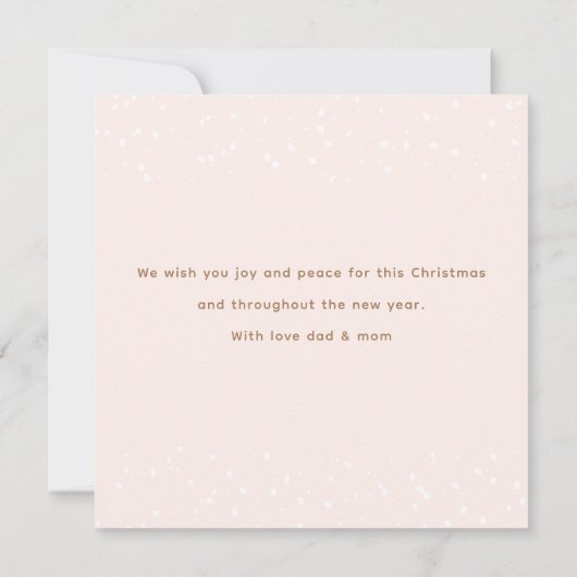 Pastel Vintag Deer Luxe Weihnachtskarte Karte (Rückseite)