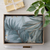 Pastel Vintag Inspiriert Winter Blue Floral Seidenpapier (Geschenk)