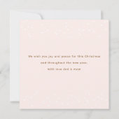 Pastel Vintag Rehe Blume Weihnachtskarte Karte (Rückseite)