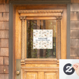 Pastel Vintage Holzspielzeug Muster Kinderdusche Fensteraufkleber