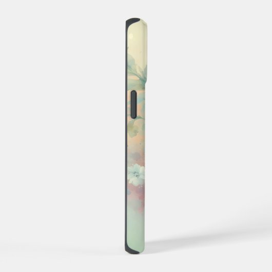 Pastel Vintages Rose iPhone 15 Hülle (Rechte Seite)