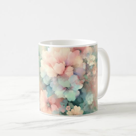 Pastel Vintages Rose Kaffeetasse (VorderseiteRechts)
